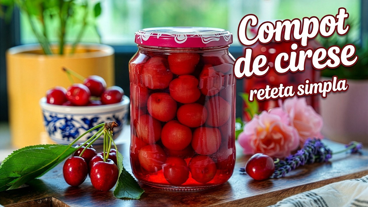 Cel mai bun compot de cirese, limpede, gustos si usor de facut