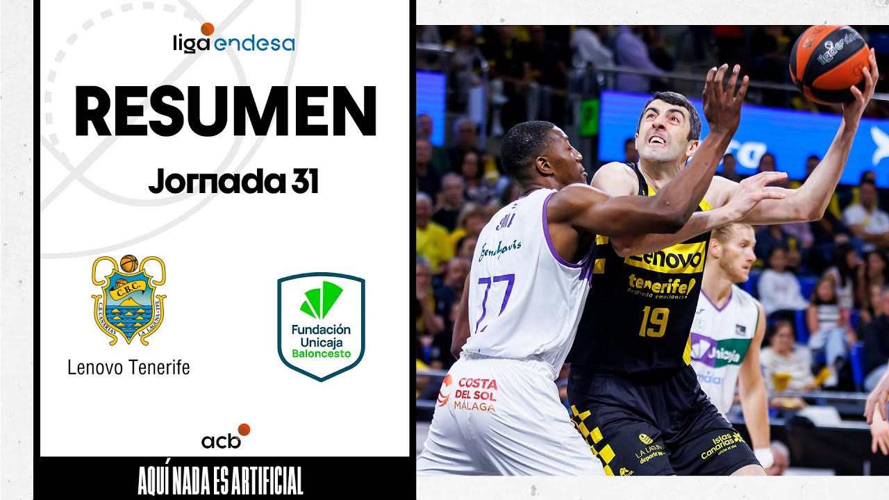 Lenovo Tenerife - Unicaja (87-86) RESUMEN | Liga Endesa 2023-24