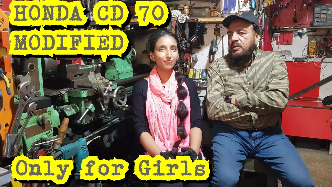 Project CD 70 1976 into Motocross by tamoor Pervaiz only for girls