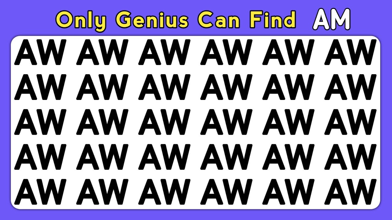 99% Fail  | Only Genius Can Find 🧠👁️| Number & Letter Edition.