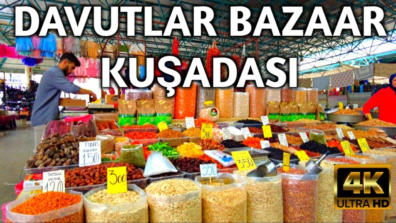 KUŞADASI DAVUTLAR BAZAAR AYDIN TÜRKİYE | LOCAL MARKET | 26 May 2024 | 4k UHD 60fps