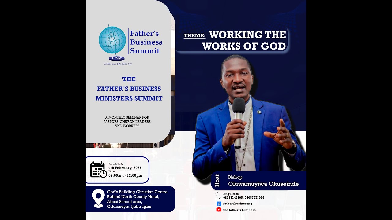 WORKING THE WORKS OF GOD - FBS February 2026