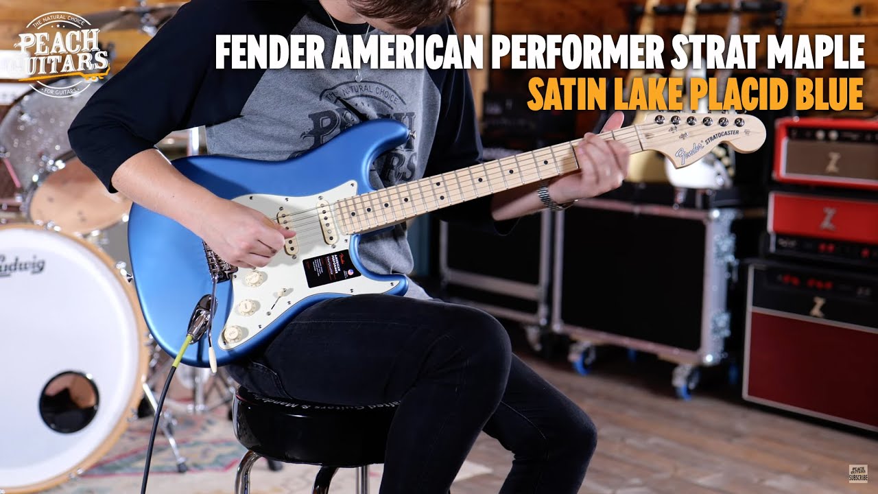 No Talking...Just Tones | Fender American Performer Stratocaster | Maple - Satin Lake Placid Blue