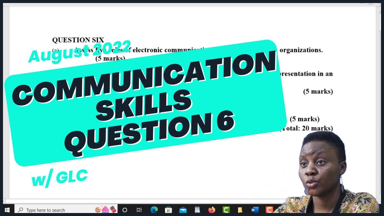 CPA COMMUNICATION SKILLS AUGUST 2022 Q6