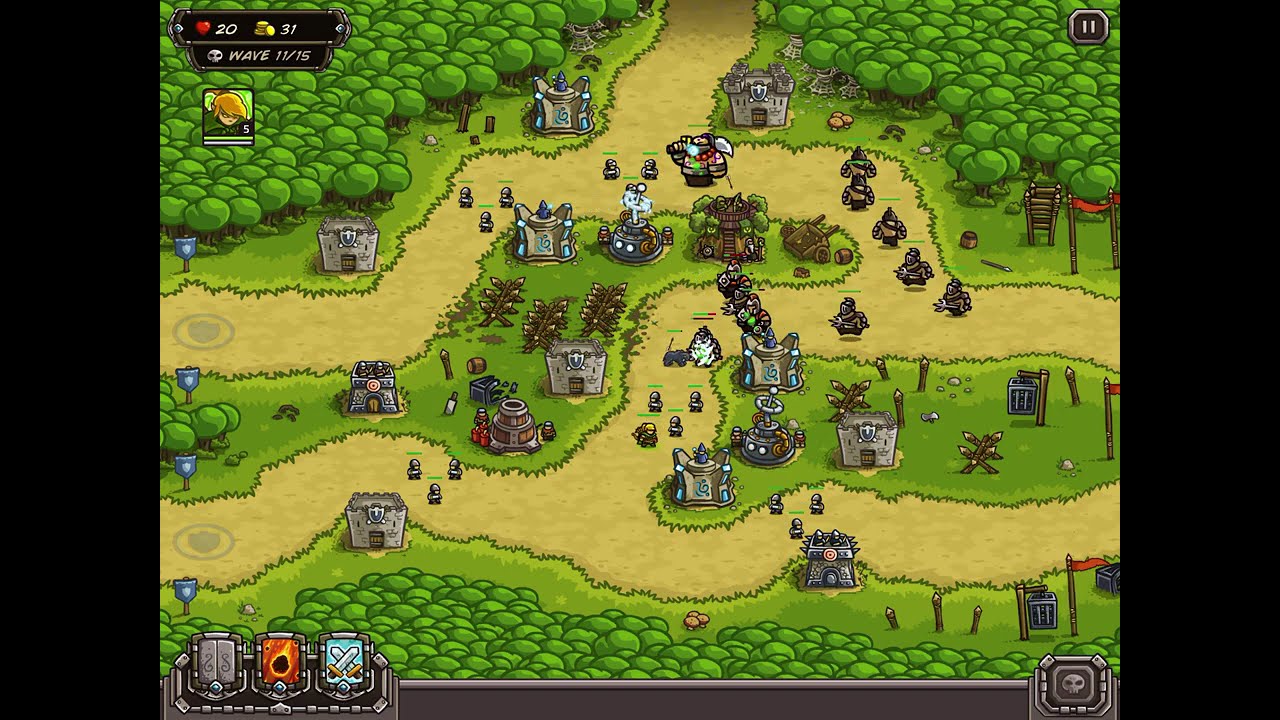 Kingdom Rush (Level - Bandit's Lair) 3 Stars