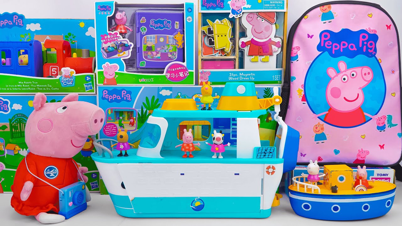 66 Minutes Satisfying with Unboxing Cute Peppa Pig Huge Boat Playset ASMR｜Review Toys