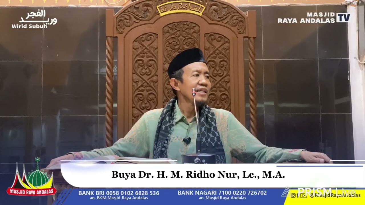 “Puasa & Shalat Khusyuk Sebagai Terapi Ketenangan Jiwa” || Buya Dr. H. M. Ridho Nur, Lc., M.A.