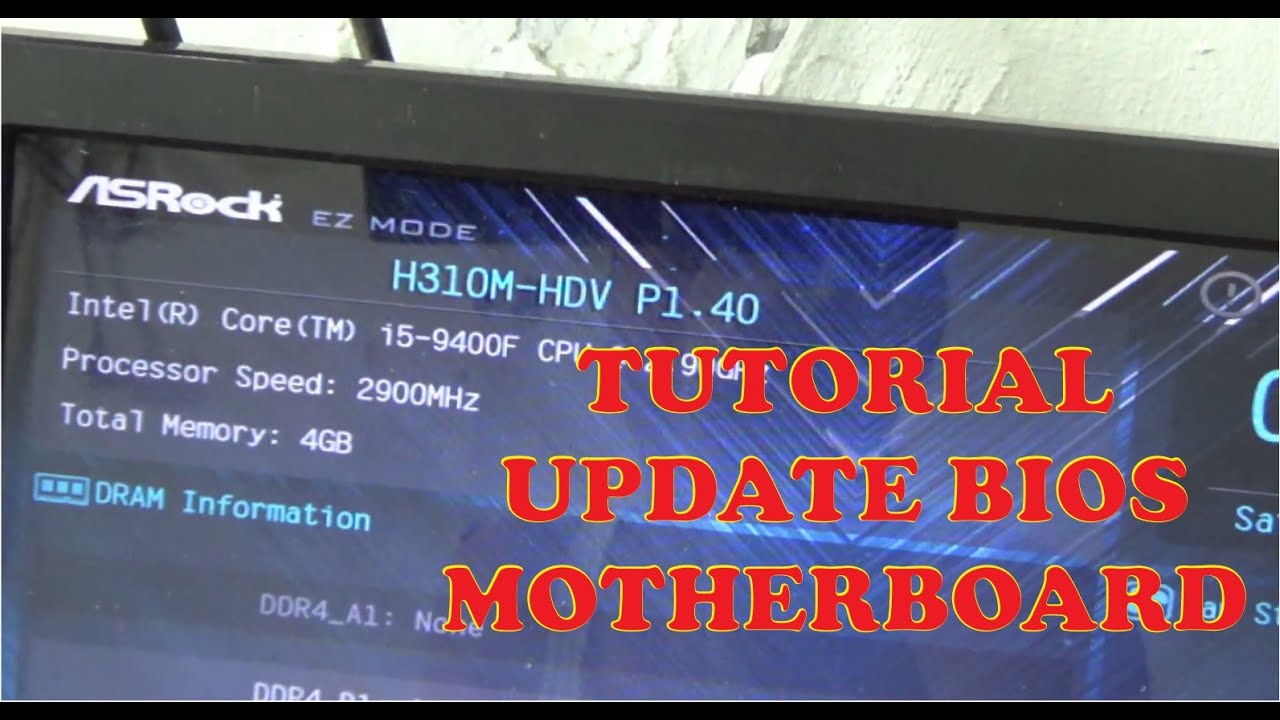 Tutorial Update Bios Motherboard Asrock H310M-HDV