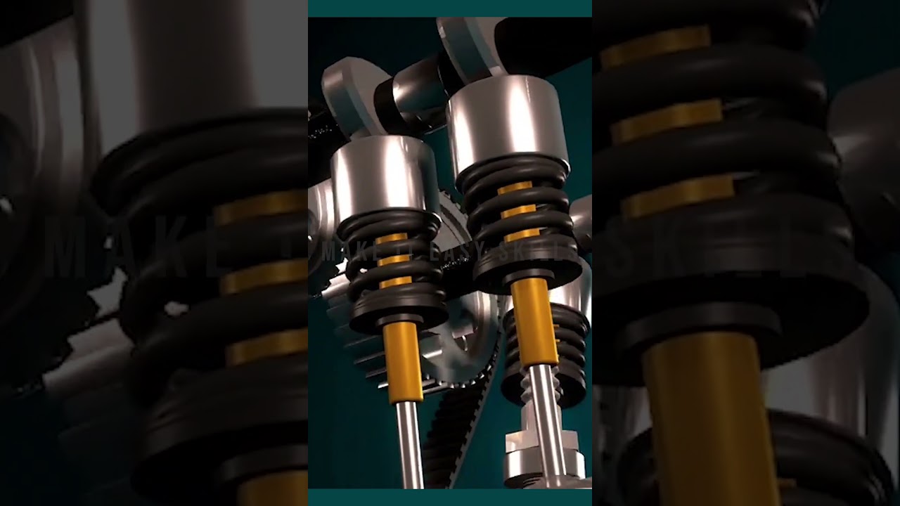 Engine Camshaft Working animation | How Engine Works #icengine #working_of_cam-shaft #pistonworking