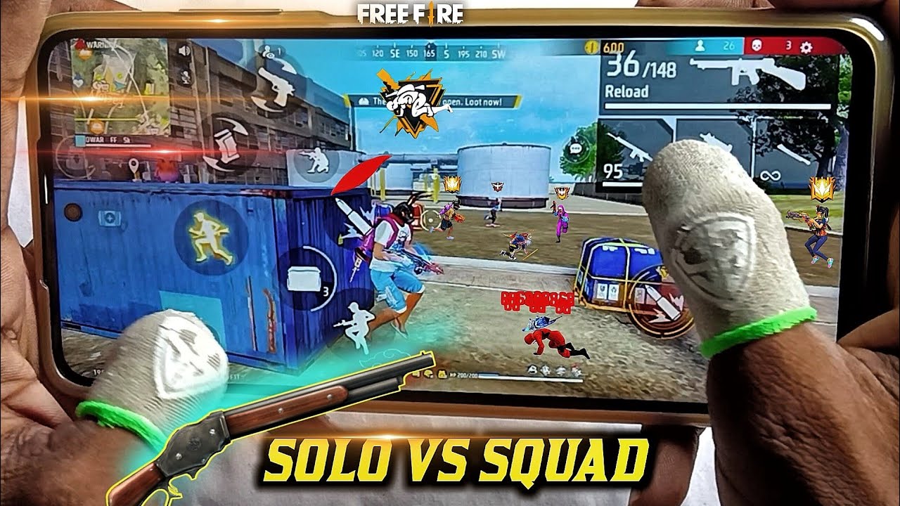 POCO X3 PRO 📲 HANDCAM ⚡ SOLO VS SQUAD FREE FIRE GAMEPLAY 🔥 [HIGHLIGHTS]