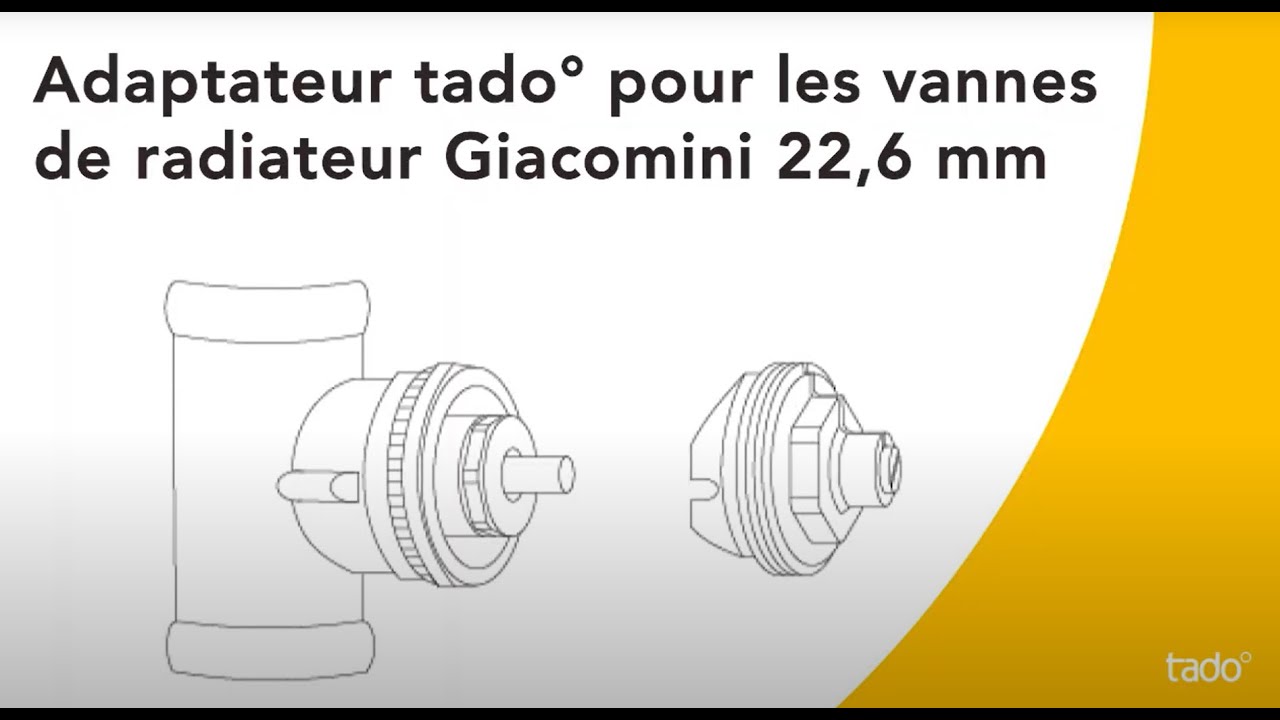 Adaptateur tado&ordm; pour les vannes de radiateur Giacomini 22,6 mm