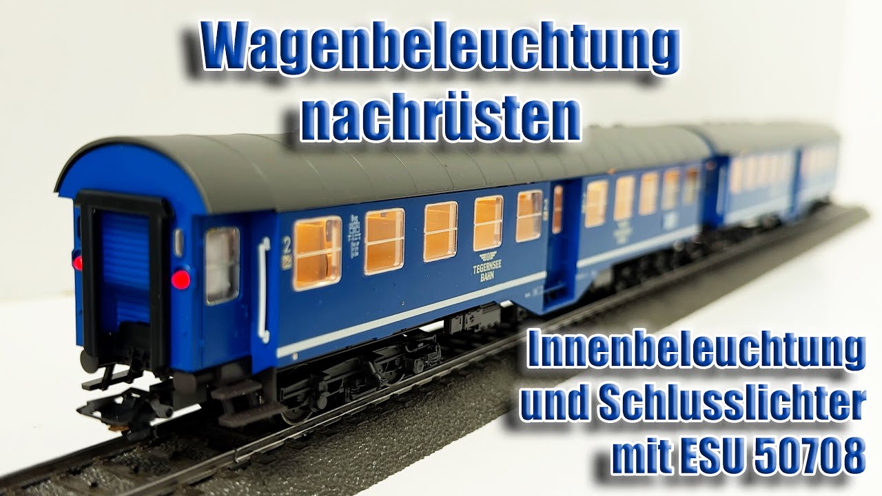 Wagenbeleuchtung für die Tegernsee Wagen, Einbau und Spannungsversorgung