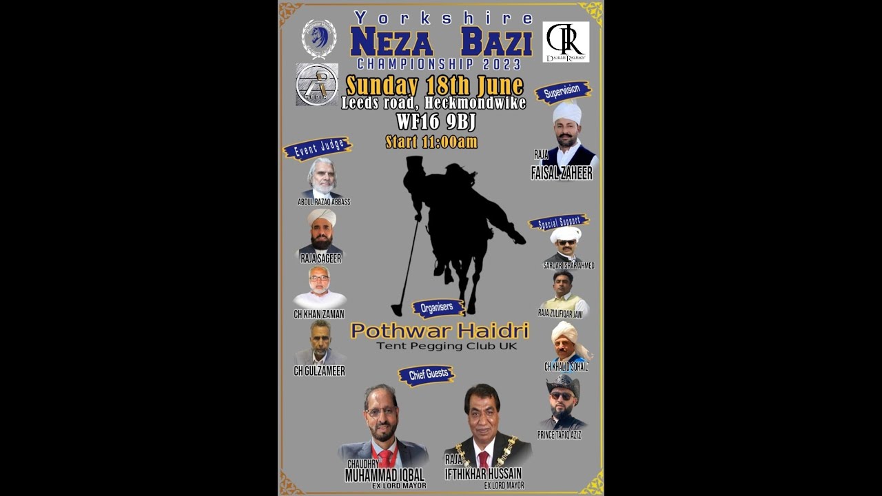 Yorkshire Nazi Bazi championship 2023  Organisers  Pothwar Haidri Tent pegging club uk