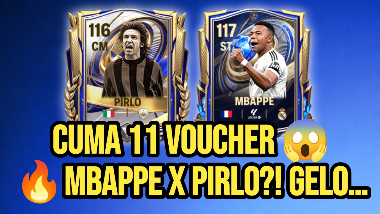 😱 MBAPPE 117 + PIRLO 116 MENDARAT HANYA DENGAN 11 VOUCHER?! | DRAFT TOTY 26 FC MOBILE!!