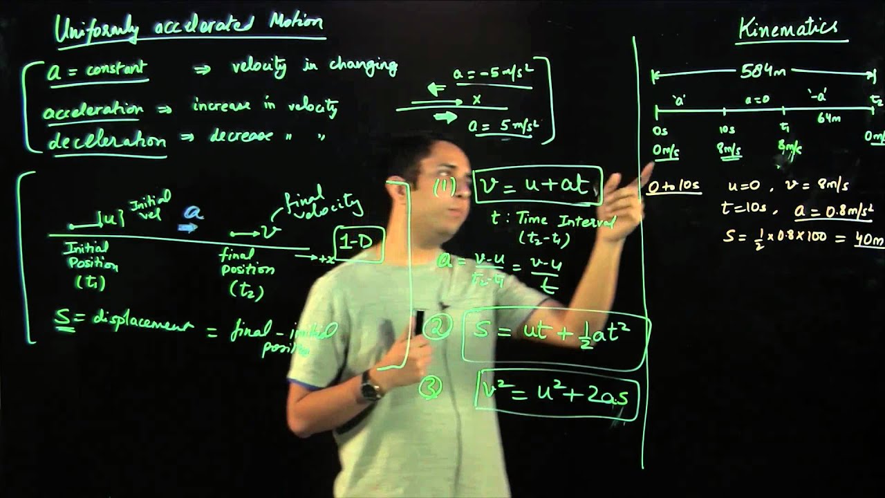 Lecture 02 Kinematics - Uniformly Accelerated Motion
