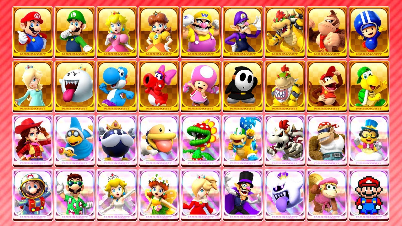 Mario Kart Tour - All Characters & Outfits (Mario Kart World Update)