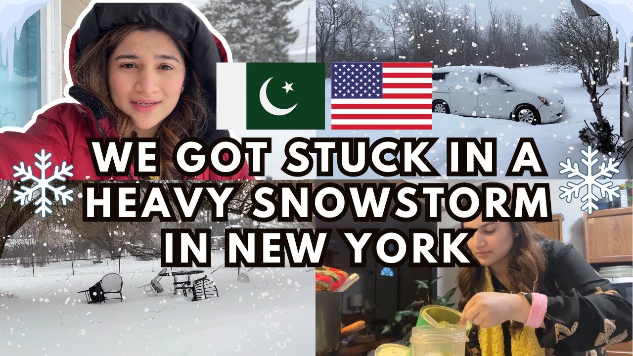 🇵🇰🇺🇸 WE GOT HIT BY A CRAZY SNOWSTORM IN NEW YORK 😱🥶