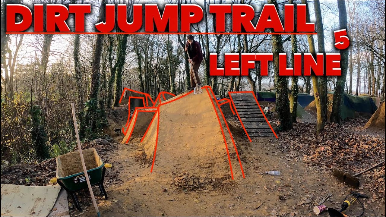 Building A Dirt Jump Line! | Left Line 5  #trailbuilding