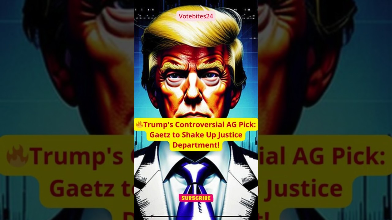Trump's Controversial AG Pick: Gaetz to Shake Up Justice Department!  #trump #dojustice #mattgaetz