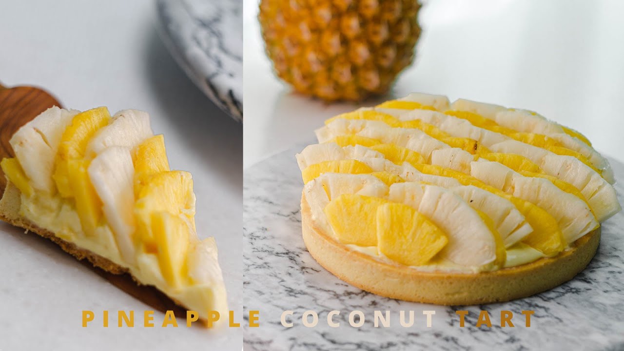 鳳梨椰子塔：Pineapple Coconut Tart recipe ASMR