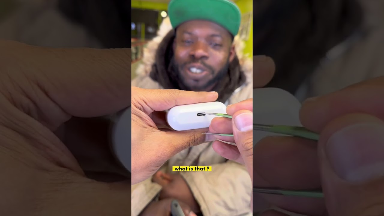 You won&rsquo;t believe what came out from this FAKE AirPod 😱 #shorts #apple #airpods #ios #samsung #fyp