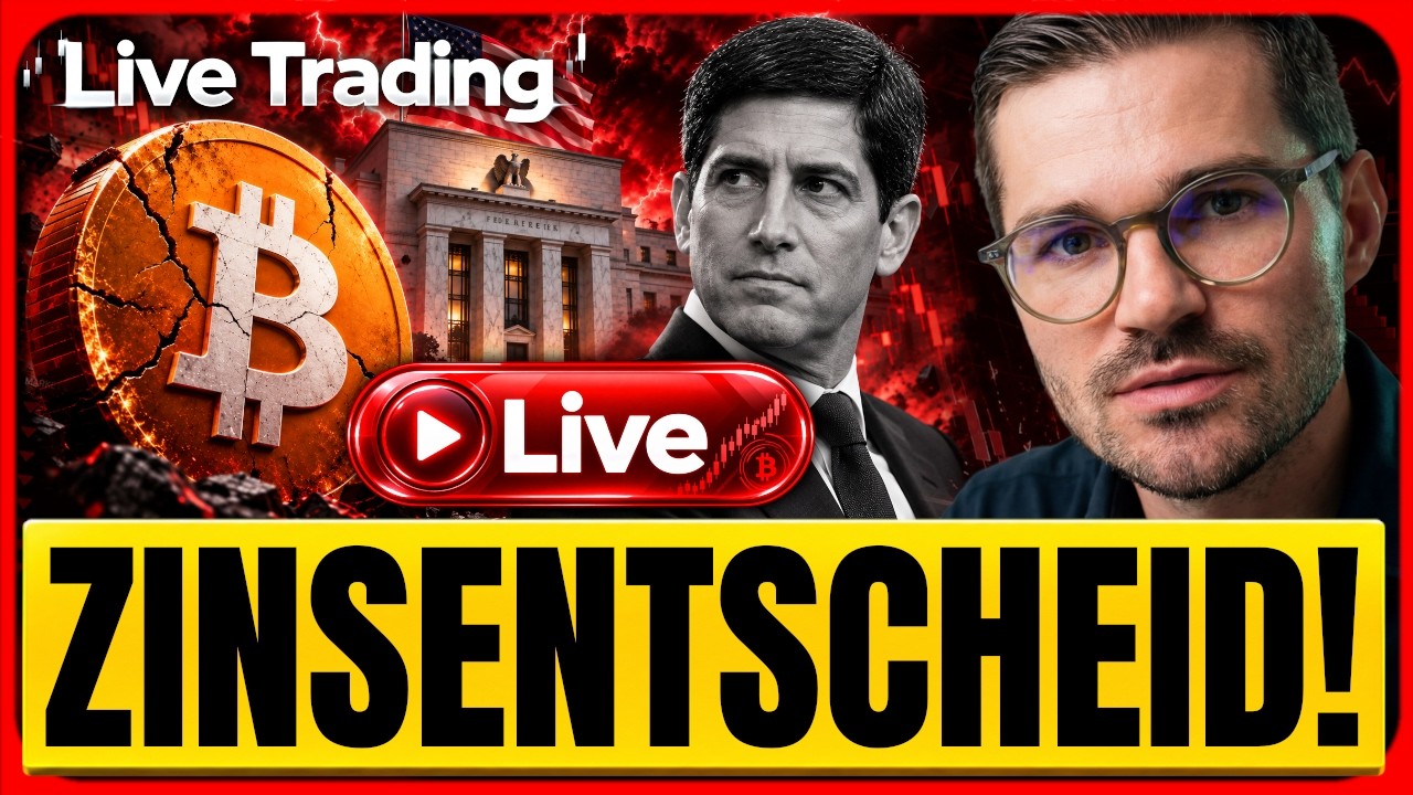 🔥Krypto: Achtung Bitcoin Dump?!! ZINSENTSCHEID! | LIVE Trading & Analyse🔥
