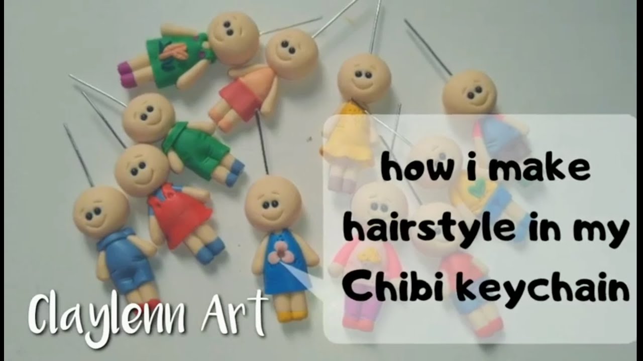 How to make hair in Chibi polymer clay / Hair tutorial