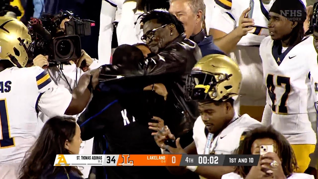 HIGHLIGHTS: St Thomas Aquinas wins sixth straight state title with 34-0 win over #13 Lakeland