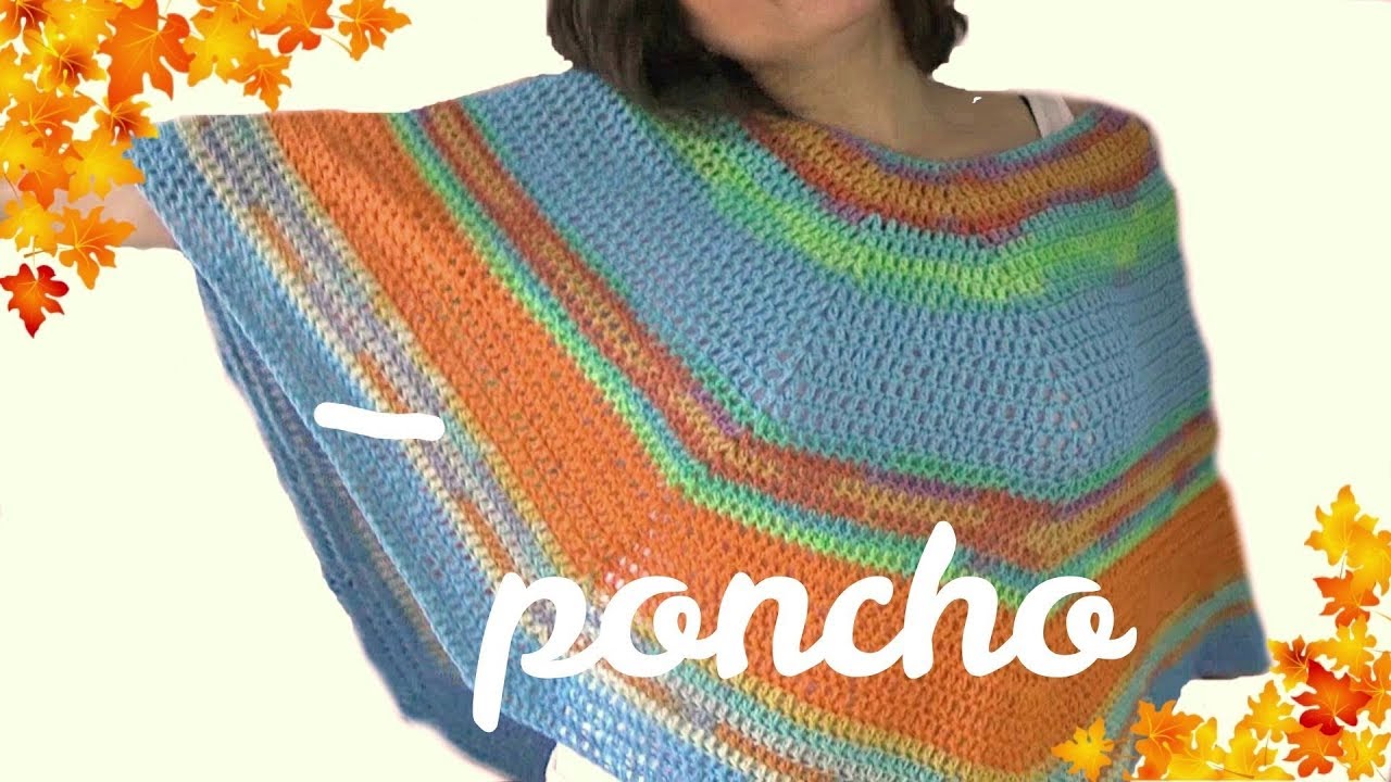 PONCHO Facil A CROCHET | GANCHILLO TODAS LAS TALLAS