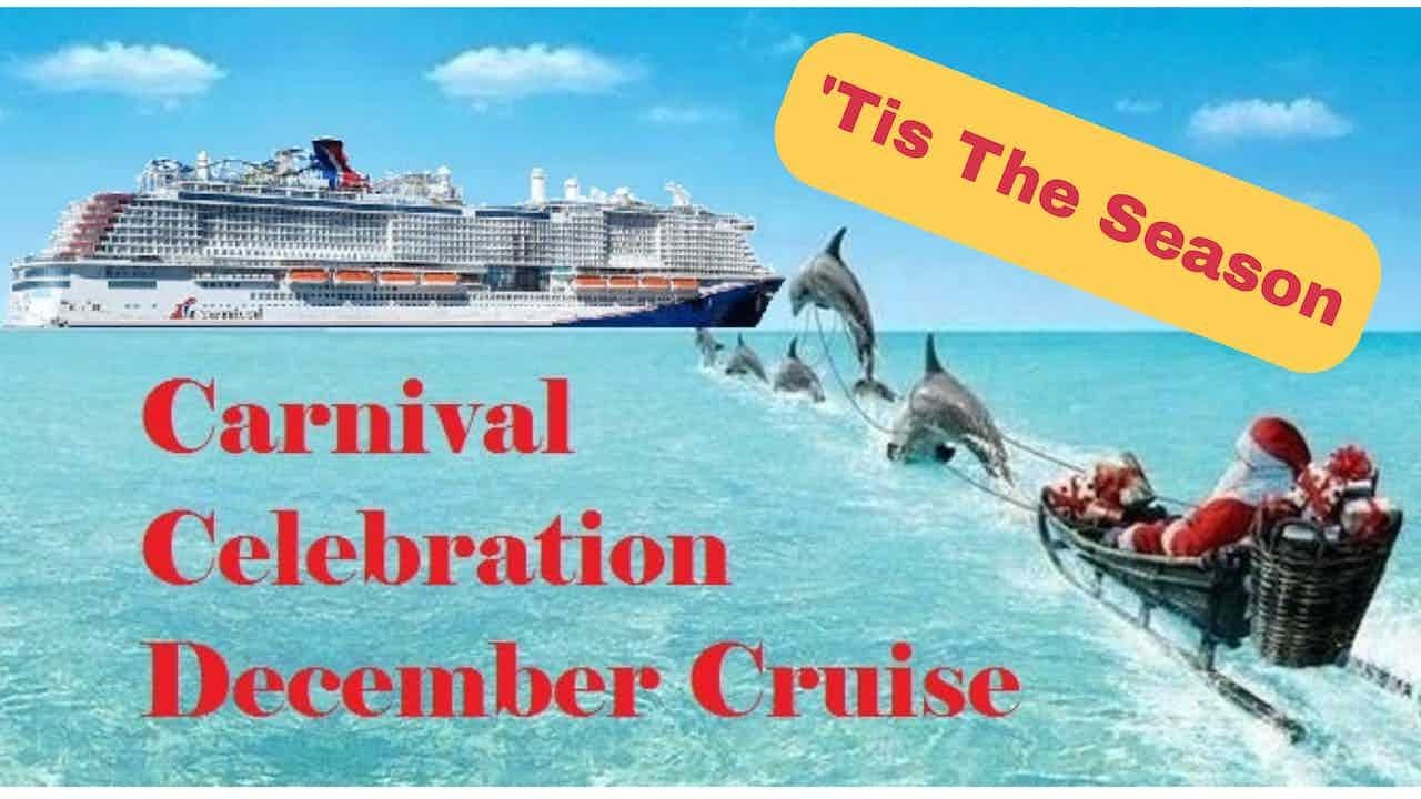 Carnival Celebration, Dec 2022, Holiday Cruise Decorations.  Starting off Christmas with a bang!
