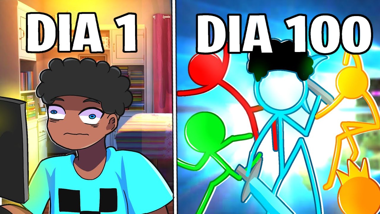 Eu Sobrevivi por 100 dias na MELHOR ANIMAÇÃO vs MINECRAFT