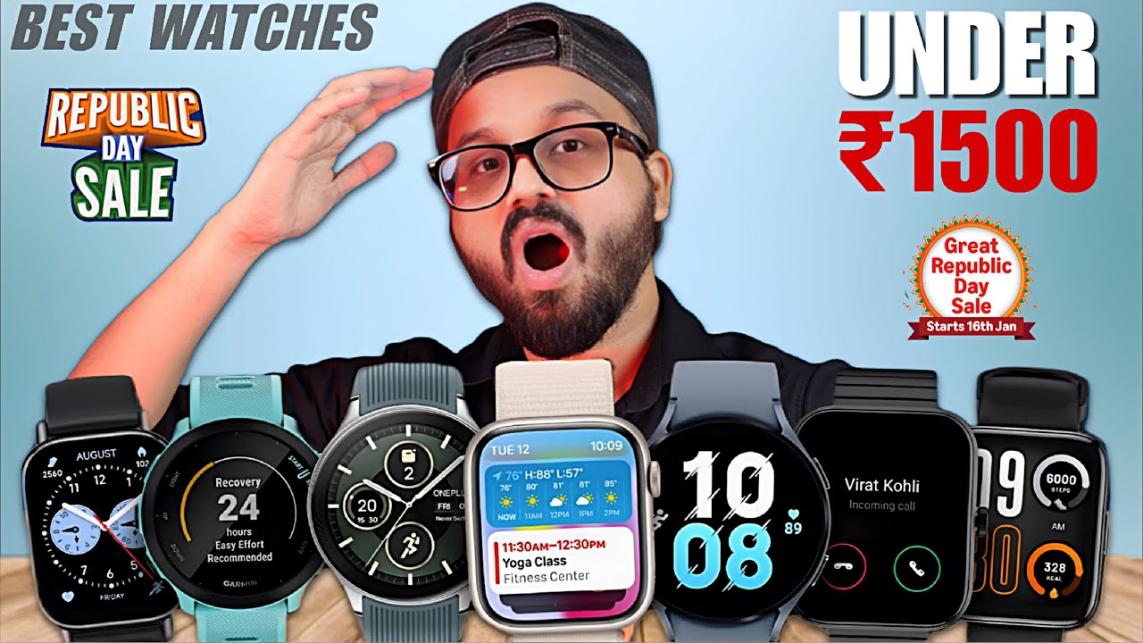 Don't Miss ⚡️5 Best Smartwatch Under 1500 On Flipkart/Amazon Republic⚡️Best Smartwatch Under 1500