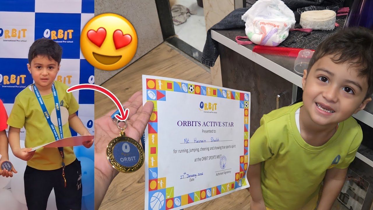 Orbit International Pre-school Annual Sports Day - Finally Hasnain Jeet Gaya 😍 - Sports Day Vlog 