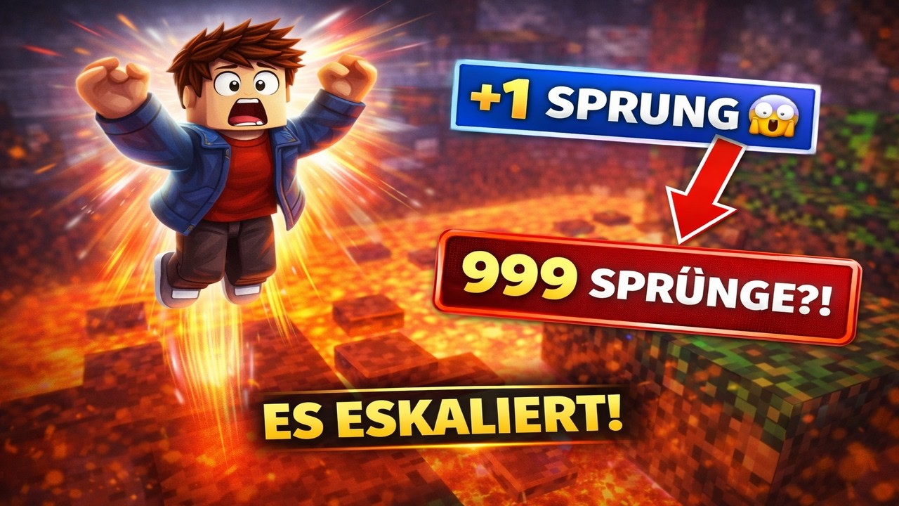 Roblox Challenge 😱 Jeder Schritt gibt uns EINEN Sprung mehr?!