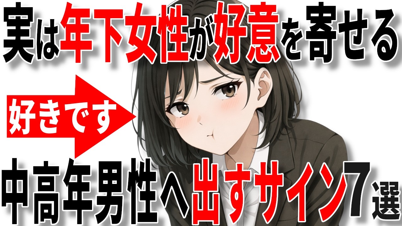 【脈ありサイン】年下女性が40代50代男性を好きなときに出すサイン7選!!【恋愛 雑学】