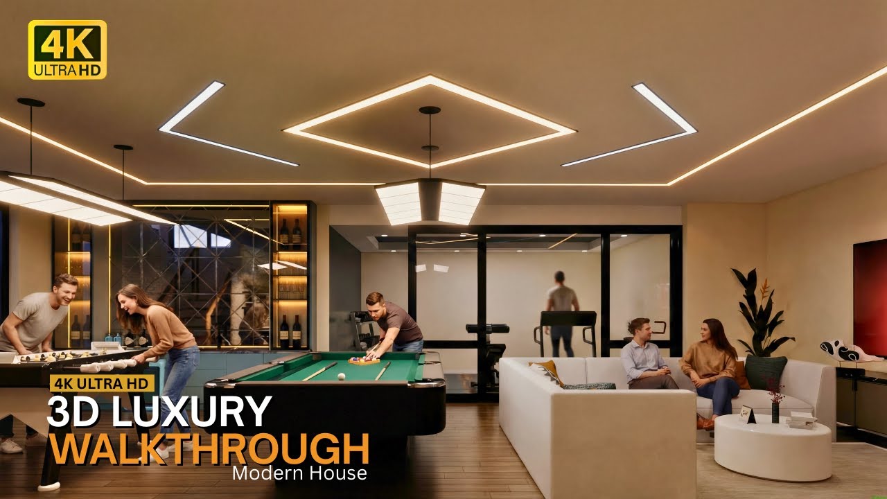 4K Ultra HD Luxury Modern House Walkthrough | Cinematic 3D Interior Visualization