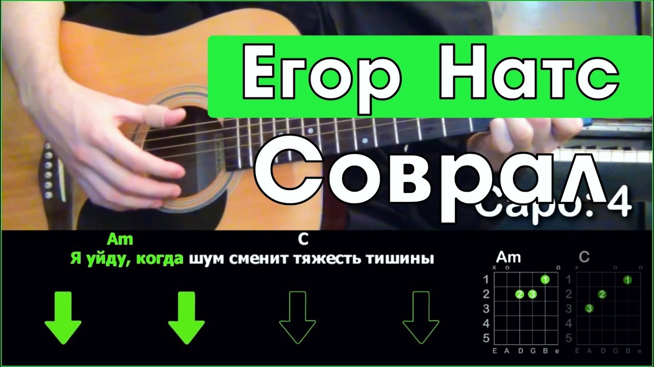 Егор Натс - Соврал \ Разбор песни на гитаре \ Табы, аккорды и бой