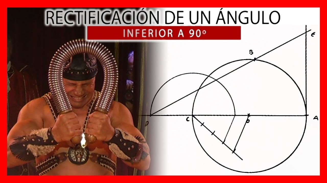 🏹📏 Rectificaci&oacute;n de un arco menor de 90&ordm; paso a paso