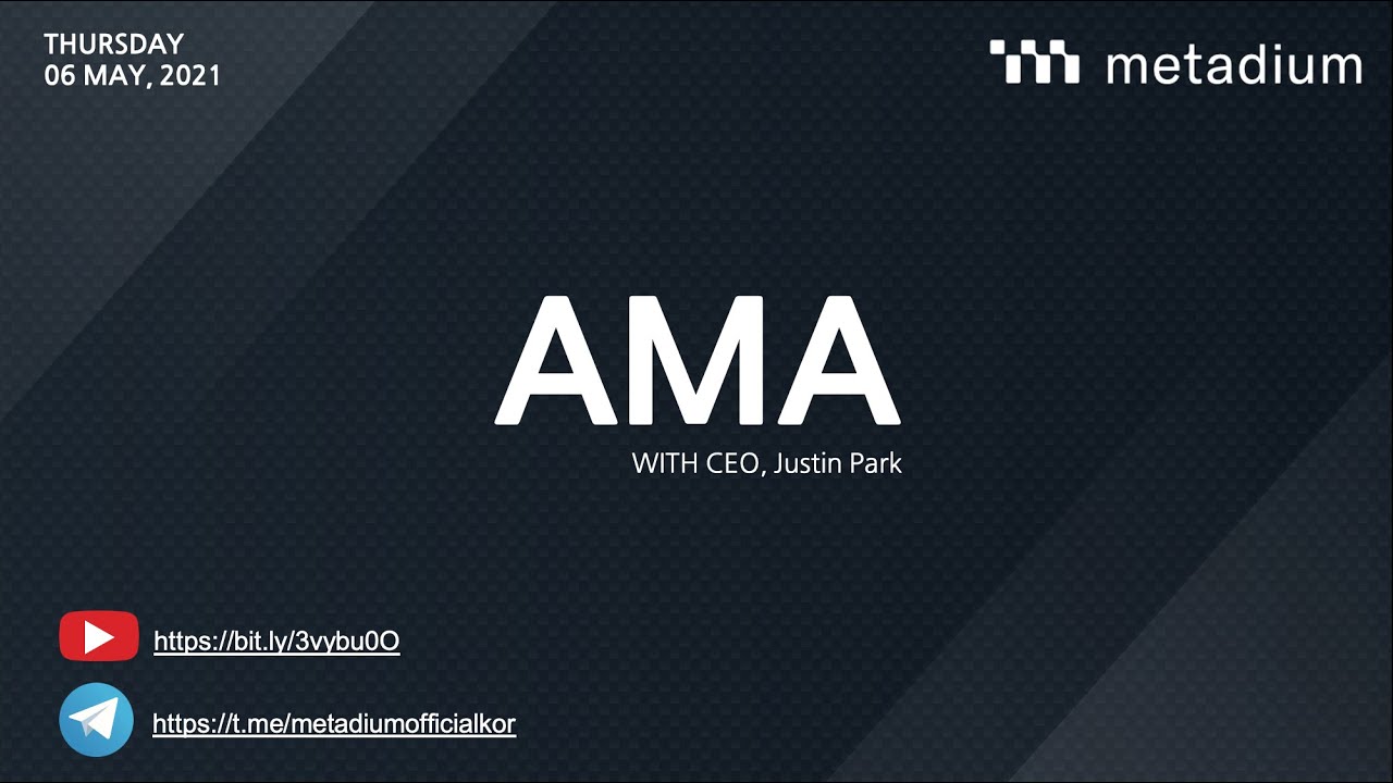 Metadium AMA (6th May 2021) Full ver.