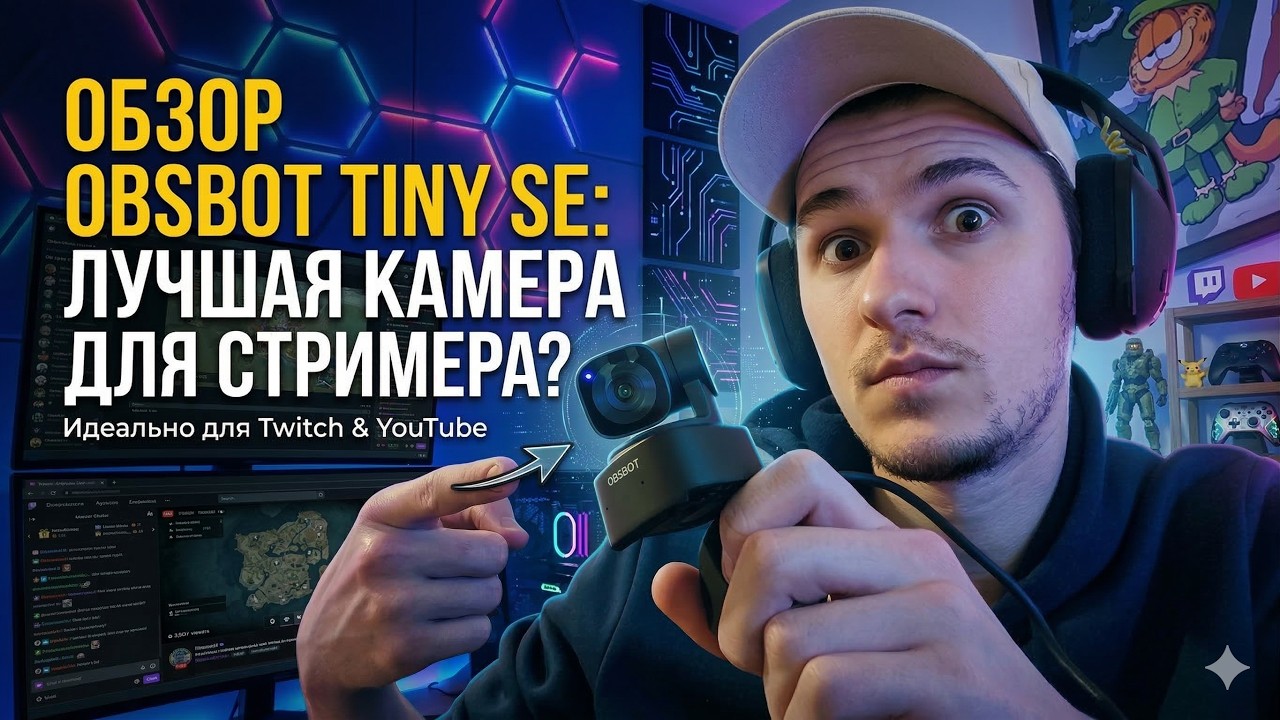 ЭТА ВЕБКА СЛЕДИТ ЗА ТОБОЙ! Лучшая камера для стримера &mdash; OBSBOT Tiny SE
