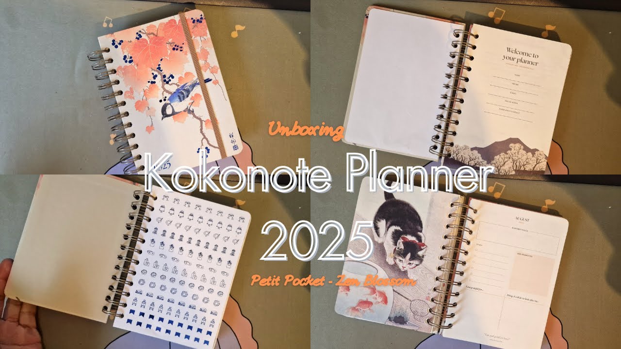 ✨ Unboxing the KOKONOTE Petit Planner 2025 | Cute, Compact, & Organised! 🎉📒
