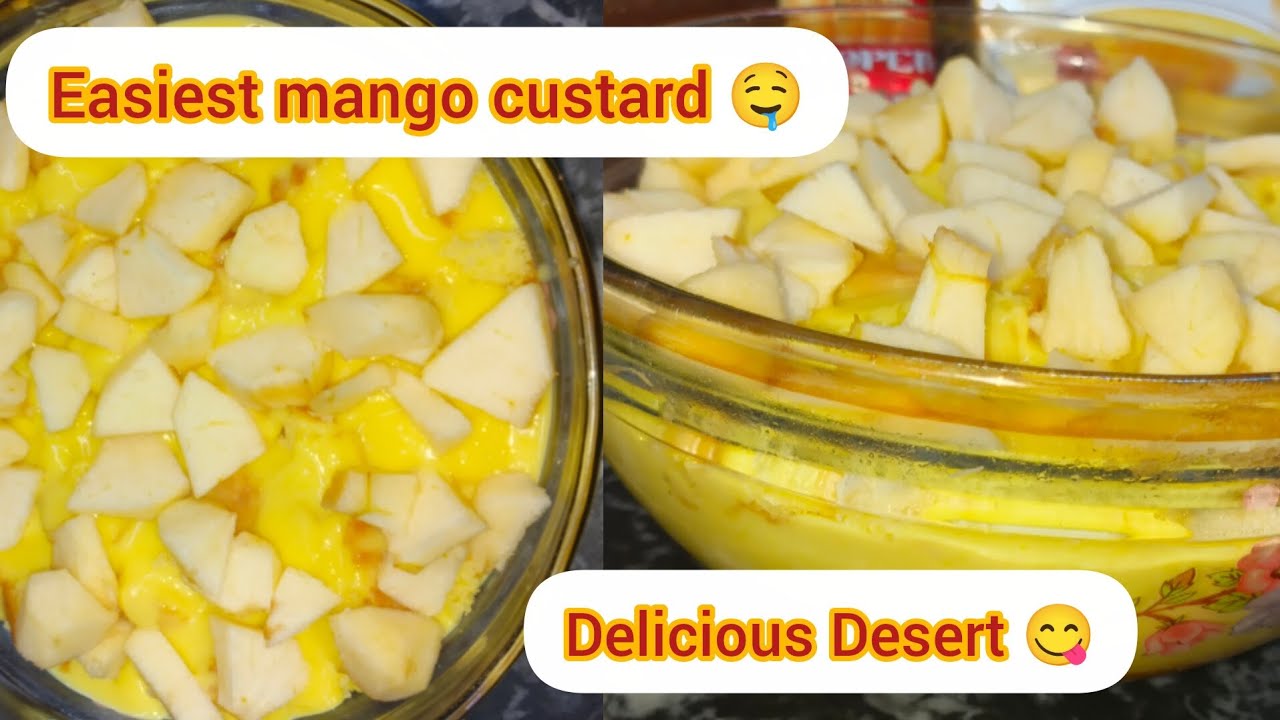 Most common and easy Mango custard recipe.#viral #trending #desert #mango #foryou 