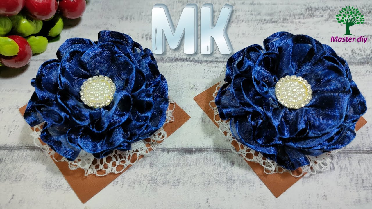 Школьные бантики из органзы 25мм\Master diy  канзаши