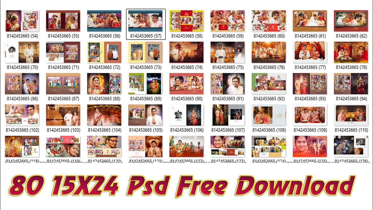 Free Wedding Album PSD 2026 😱 | 80+ psd 15x24 Album Designs Download Now