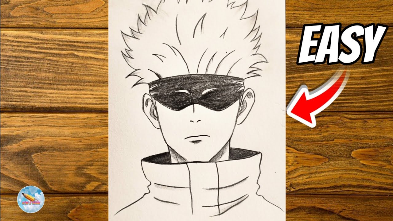 How to draw gojo satoru | Gojo satoru easy drawing step by step | How to draw anime 