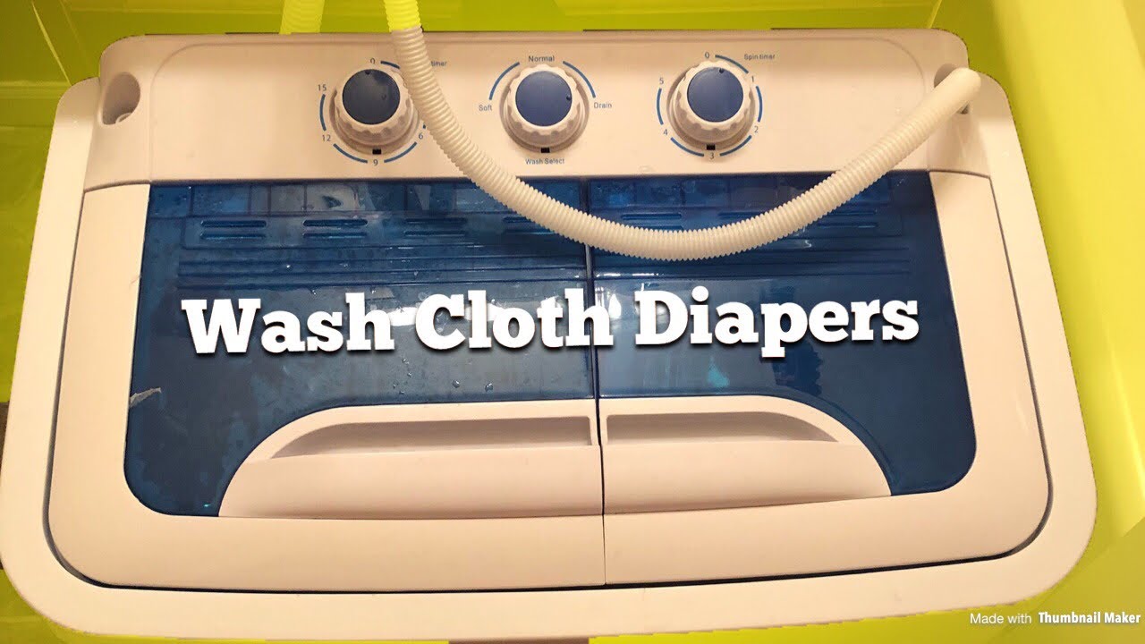 How I Wash Cloth  Diapers With A Portable Washer | Della