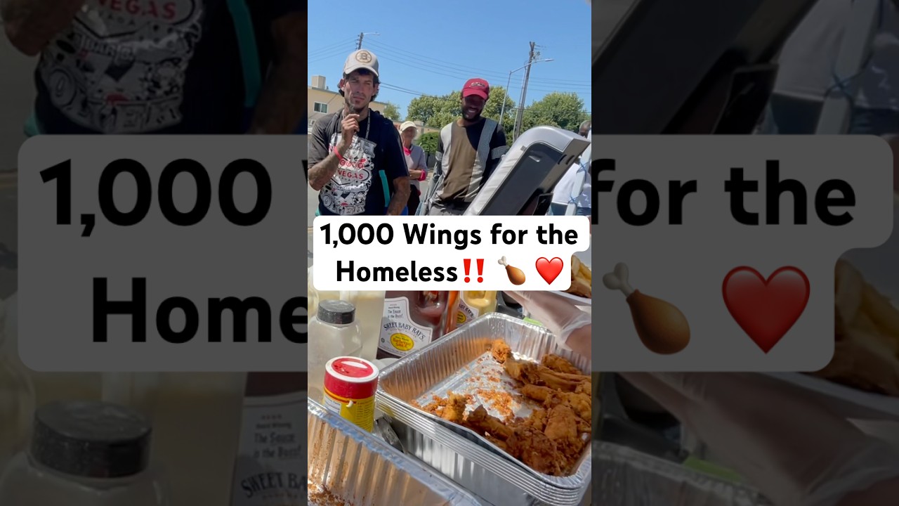 Deep Frying 1,000 Wings for the Homeless‼️ 🍗❤️ (MUST WATCH)  #1000Wings #FeedingTheHomeless #viral