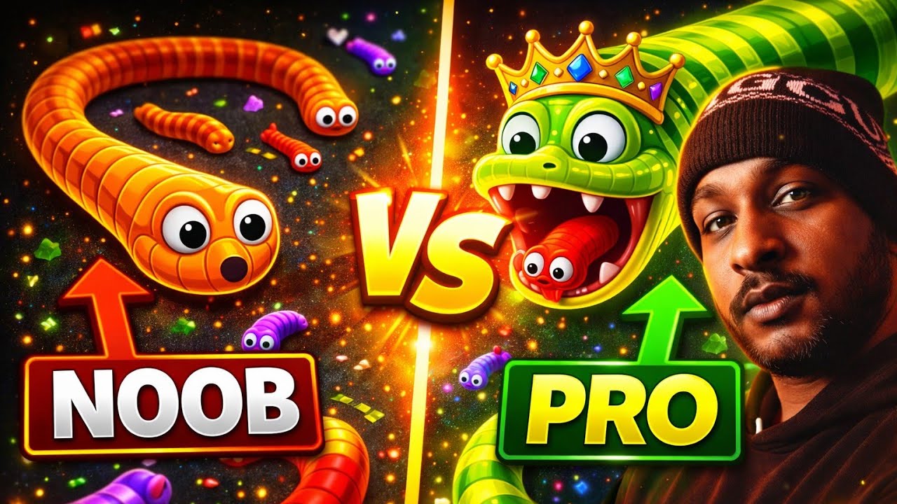 Insane Worms Zone.io Gameplay | NOOB vs PRO