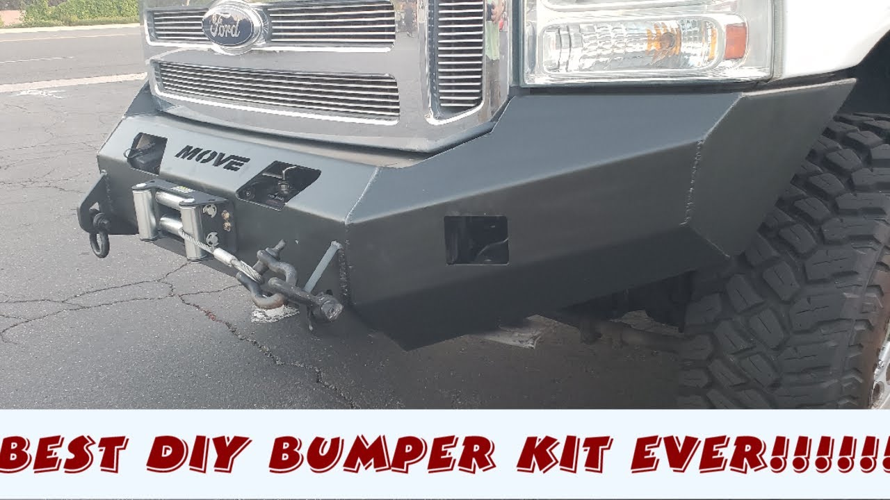 Build your own Move Bumper with winch!!! I show how to build a low cost F350 winch bumper!