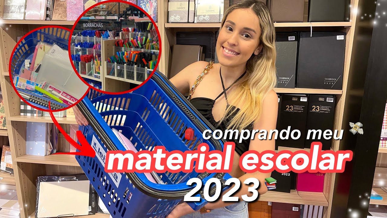 COMPRANDO MATERIAL ESCOLAR PARA 2023 *mostrando todas as novidades* 😳🎒